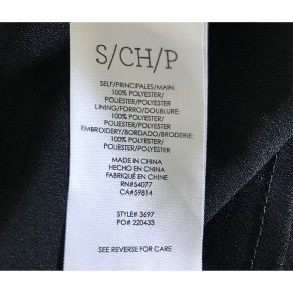 Cabi Women's Black Swiss Dot Gold Foil Occasion‎ Shift Dress Style #3697 Size S - Picture 10 of 12